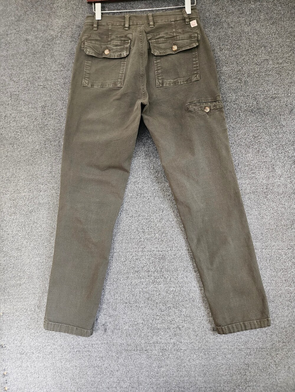 Marine Layer Olive Green Utility Mid-rise Straight Leg Stretch Pants Size 30 - Picture 8 of 15
